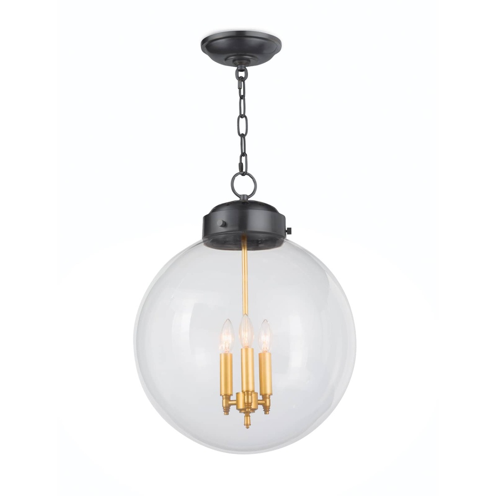 Regina Andrew Globe Pendant (Oil Rubbed Bronze and Natural Brass)